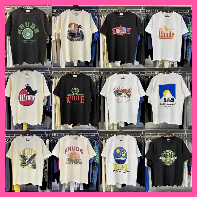Rhude Streetwear T-Shirt Collection Review: 220g Long-Staple Cotton, Oversized Cut, 60-Plus Color Codes